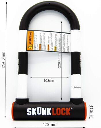 Велосипедний замок SKUNKLOCK V2, міцний, із захистом від крадіжки, хімічні речовини