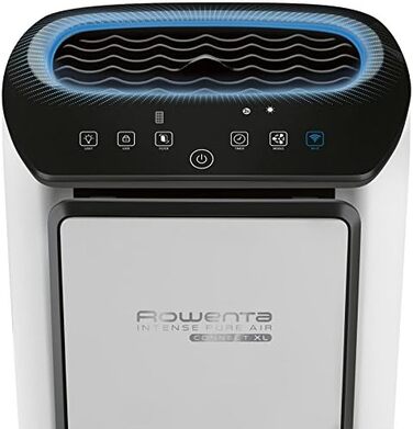 Очищувач повітря Rowenta PU6080 Intense Pure Air Connect керується через додаток Автоматичний режим функція таймера Smart Control 4 рівня фільтрації Технологія NanoCaptur Білий/сірий X-Large