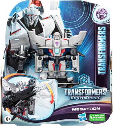 Іграшка Transformers EarthSpark Warrior-Class Megatron, фігурка воїна Мегатрона висотою 12,5 см, іграшка-робот для дітей віком від 6 років і старше