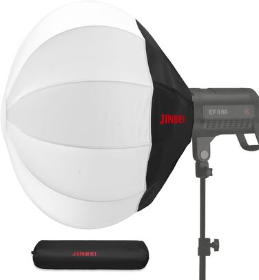 Ліхтар JINBEI 56 см Softbox з м'яким світлом Швидке зняття за одну операцію Кронштейн Bowens для ліхтаря Softbox, сумісний з JINBEI EF-120Bi, EF-120, EF-80Bi, EF-80Bi, EF-80