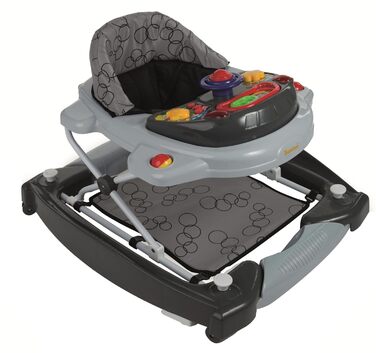 Ходунки Baninni Baby Walker 2в1 Babywalker Play і Baby Walker Baby Rocker Функція Світло, музика, Play Center Обідній стіл сірий, від 6 місяців