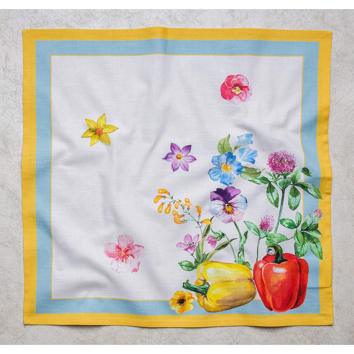 Серветки Maison d'Hermine Cloth (45 см x 45 см) 100 бавовна, декоративні, що миються, великодні, столові серветки для кухні, ресторану та кемпінгу, Giverny - весна/літо (набір з 4 шт. )