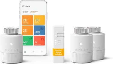 Розумний радіаторний термостат tado BASIC Стартовий комплект Wi-Fi V3, включно з 3 термостатами для опалення цифрове керування опаленням через додаток легке встановлення та інтелектуальний радіаторний термостат 3 шт.