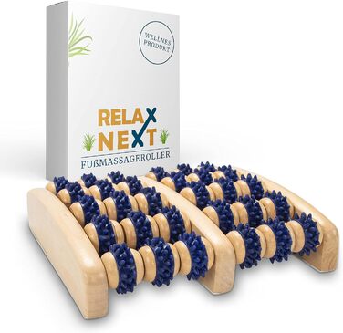 Дерев'яний масажний ролик для ніг Масажер для ніг Reflexology Relax Next, Двостопний дерев'яний масажний ролик також доступний у подарунок