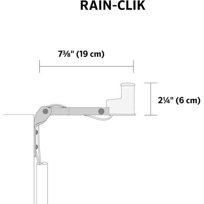 Датчик дощу Hunter Company Rain-Clik з кабелем Rain Clik