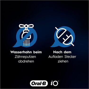 Електрична зубна щітка/електрична зубна щітка Oral-B iO Series 10 Plus Edition, ПЛЮС 3 щітки 4 щітки для прибирання Ultimate, магнітний футляр, 7 режимів чищення, упаковка, що підлягає переробці, чорний