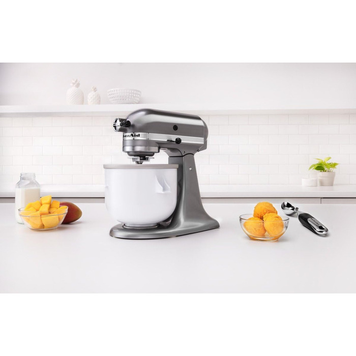 Аксесуари KitchenAid KICA, праска, 1,9 кілограма, Біла/Срібна/Чорна Морожениця