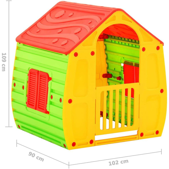Дитячий ігровий будиночок УФ-стійкий ігровий будиночок садовий дитячий будиночок садовий будиночок для дітей фантазійні іграшки внутрішні зовнішні іграшки 102x90x109см