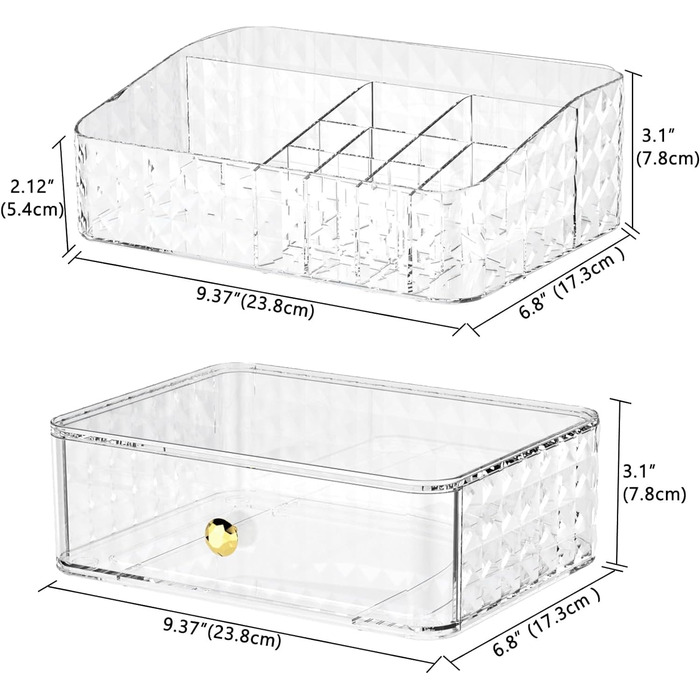 Косметичний органайзер DUOJIN з шухлядами, коробка для зберігання косметики, багатофункціональна коробка для зберігання, органайзер для краси, зберігання косметики для аксесуарів, ювелірних виробів, ювелірних виробів