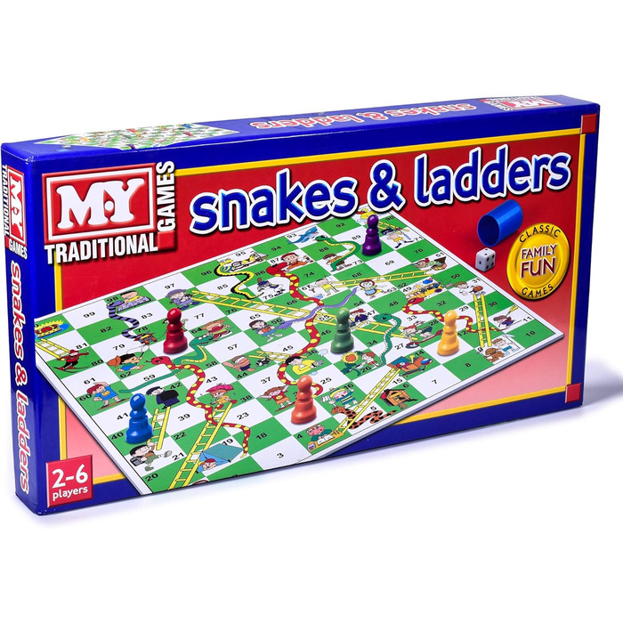 Настільна гра Змії та драбини (MY Snakes and Ladder) Традиційні дитячі ігри X 1