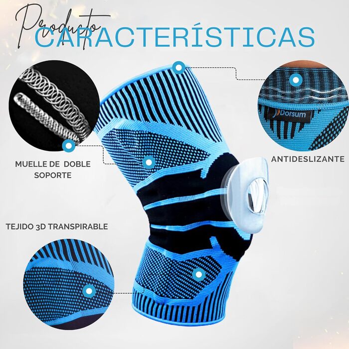 Наколінник DORSUM для менісків і зв'язок, компресійний наколінник для артриту, болю в суглобах, травм зв'язок і менісків, кросфіт наколінники для чоловіків і жінок, наколінники для роботи
