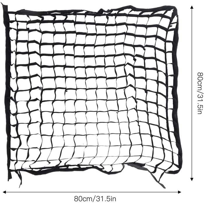 Стільникова сітка, квадратна 80x80 см 32 Softbox Стільникова сітка складна з Velcro підкладкою для студії фотозйомки