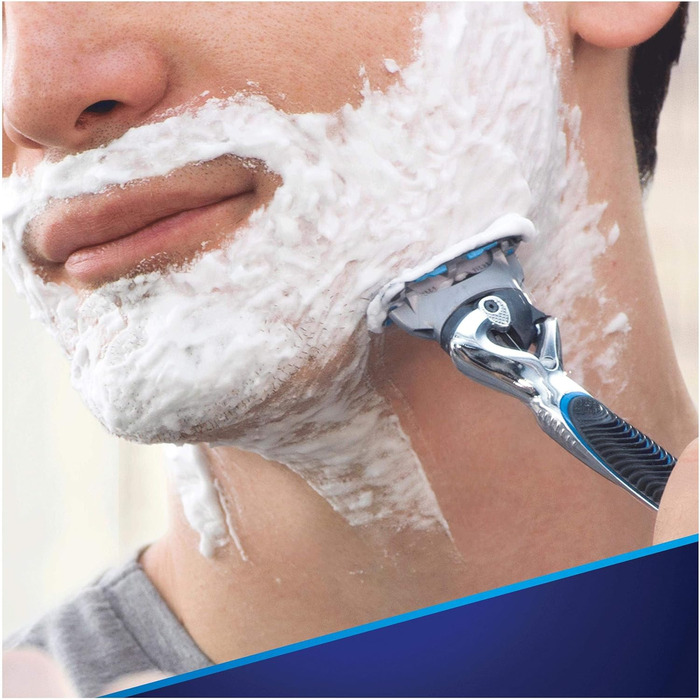 Леза для бритви Gillette Fusion 5 ProShield Chill з обрізним лезом для точності та антифрикційного покриття, 6 змінних лез