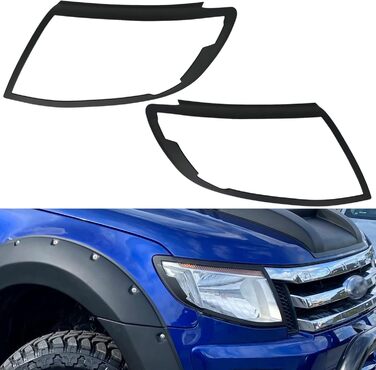 Чохол для фар JHCHAN для Ford Ranger 2012-2014 T6 Wildtrak XL XLT Limited Tremor Headlight Components Black (Кришка фари Ranger 2012-2014)