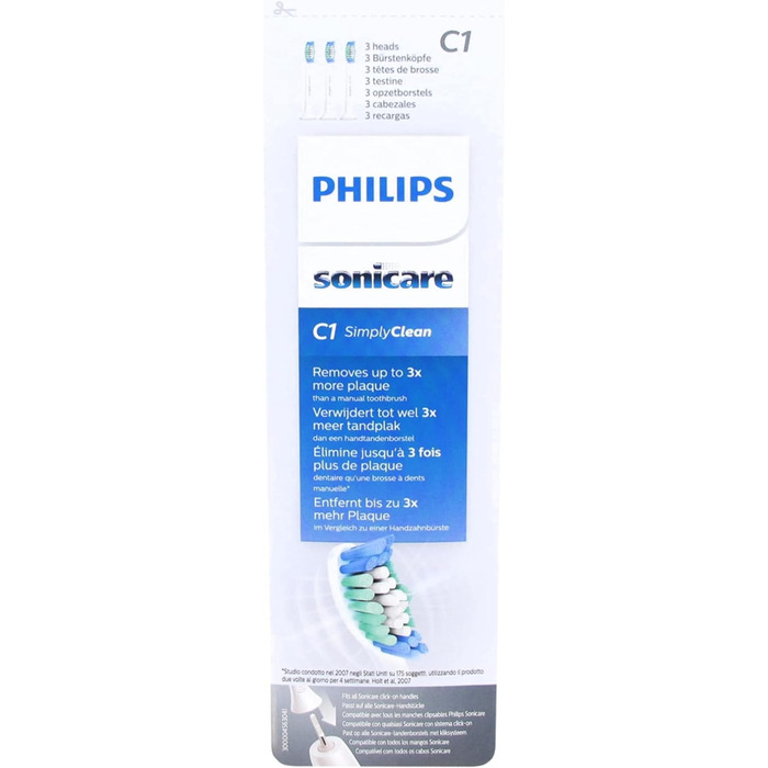 Змінні насадки для щітки Philips Sonicare C1 SimplyClean HX6013, 3 шт.