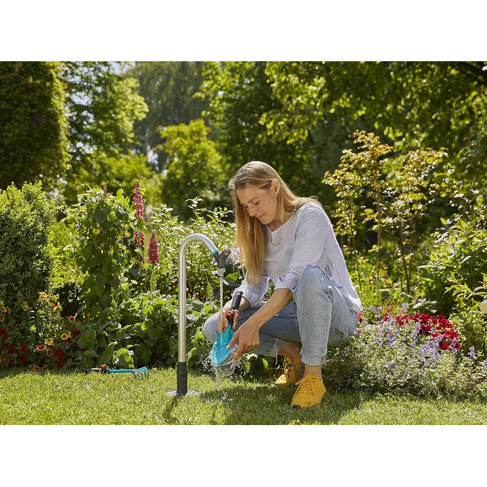 Розетка для води спринклерної системи Gardena із зовнішньою різьбою 3/4 дюйма точка забору води трубопровідної системи, вбудований запірний клапан, знімний екран для бруду, підземна установка (08266-20)