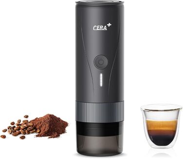 CERA Portable Espresso Machine PRO, Self-Heating Pro-Level Special Coffee Machine, Compatible Ultra-Fine Grinding, Professional Electric Small Travel Coffee Machine, CERA Portable Espresso Machine PRO, Self-Heating Pro-Level Special Coffee Machine, Compat