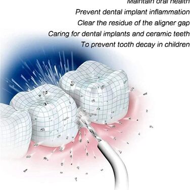 Стоматологічний іригатор порожнини рота KEDUODUO Портативний водяний флоссер для зубів з назальними іригаторами Water Mouth Clean Oral Jet Носовий водонепроникний очищувач