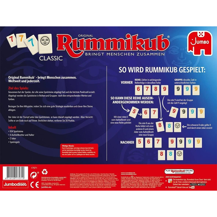 17571 Original Rummikub Classic, 17571 Original Rummikub Classic