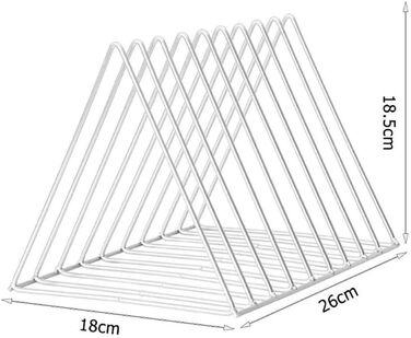 Тримач для журналів, настільна залізна полиця, книжкова полиця, багатофункціональна, трикутна, папка, прикраса, домашній офіс, книжкові полиці (біла), 2 шт.