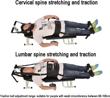 Масажні тракційні столи JHKZUDG, масажне ліжко для шиї та попереку, пристрій для розтягування тягового ліжка шийного відділу хребта, портативний пристрій для розтягування поперекового відділу, шириною 36 см