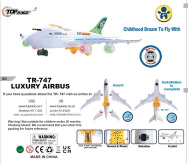 Іграшковий літак іграшковий літак Boeing 747 іграшковий літак зі світлом і звуком іграшковий літак bump and go екшн іграшковий літак для 2 років 3 років іграшковий літак для малюків іграшковий літак для малюків