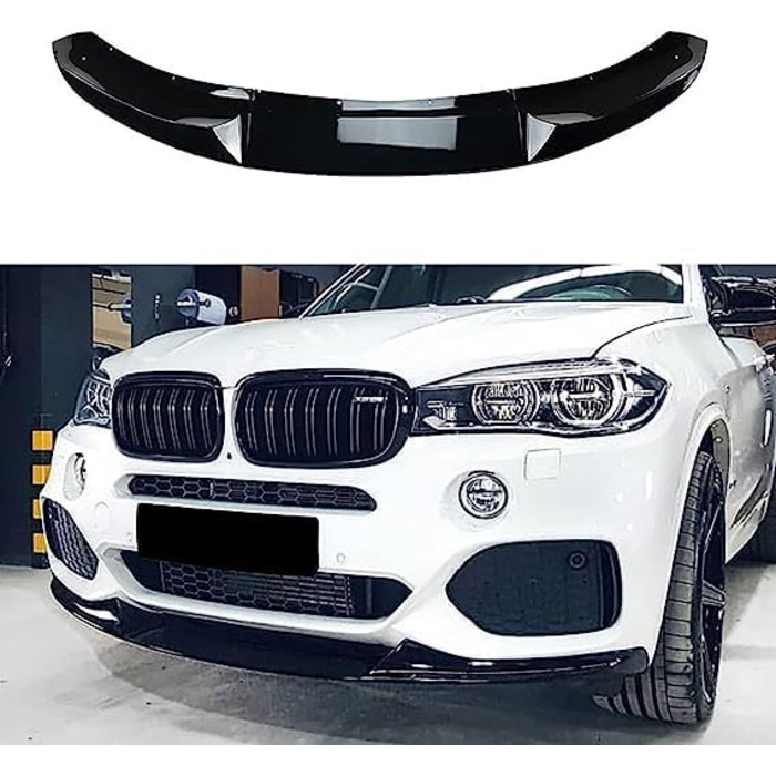 Передній спойлер для BMW X5 F15 2014-2018 M Sport MP, Спойлер для губ бампера Lip Durable AntiCollision Передній спойлер, звичайний A