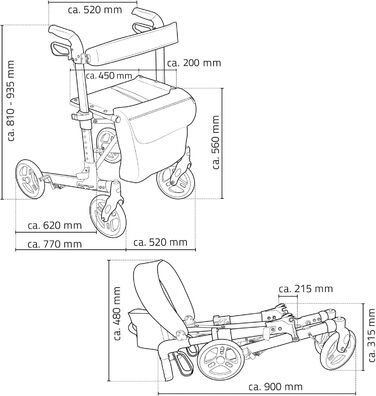 RIDDER Rollator Mio Silver, RIDDER Rollator Mio Silver