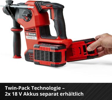 Акумуляторний перфоратор Einhell Herocco 36/28 Power X-Change (подвійна упаковка, свердління/забивання/довбання з фіксацією/без фіксації, 3,2 Дж, безщітковий, SDS, вкл. E-box, без акумулятора/зарядного пристрою) без аксесуарів без акумулятора та зарядного