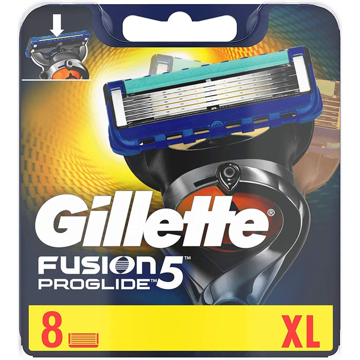 Леза для бритви Gillette Fusion 5 ProGlide з обрізним лезом для точності та фрикційного покриття, 8 змінних лез Alt