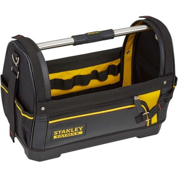 Тримач для інструментів Stanley FatMax (сумка для інструментів 48 см x 25 см x 33 см, нейлон 600 деньє, водонепроникна пластикова основа, ергономічна гумова ручка, рама сталева посилена, регульований плечовий ремінь) 1 Чорний