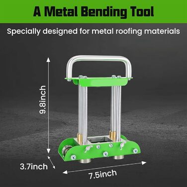 Позиційний кромкогиб, гальмо роликового кромкогиба для листового металу з великим радіусом і 8-дюймовими ножицями, кут згинання 0-90, інструмент для фальцевих покрівель без обмеження довжини, 3-