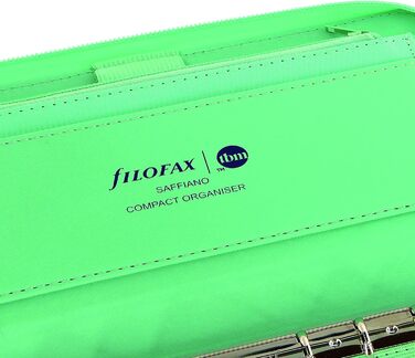 Компактний органайзер на блискавці Filofax Saffiano Personal MT028776, обмежена серія, шкіряний ефект, шість кілець MT028776, синій