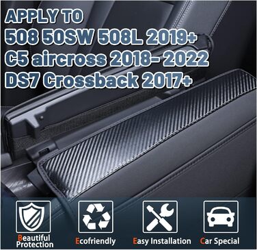 Сумісний з Peugeot 3008 5008 2017-2023 508GT 508SW 2020-2023 Кришка центрального підлокітника, Кришка підлокітника центральної консолі Чохол на підлокітник 3008 Аксесуари Білий