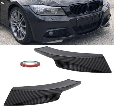 Губи-спойлер сумісні з BMW 3 Series E90 E91 LCI з бампером M-Package, 1697 Carbon Gloss Flaps Set