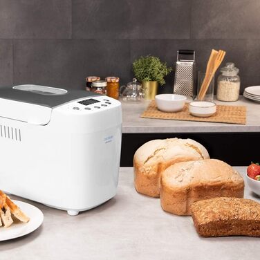 Хлібопічка Cecotec Bread&Co 1500 PerfectCook. 850 Вт, 1,5 кг, 15 програм, 15 програмованих годин, 2 резистори, піддон, який можна мити в посудомийній машині, книга рецептів 1,5 кг