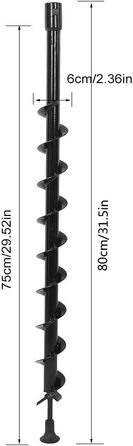 Земляний шнековий копач, вишукана робота, земляний шнек, діаметр леза 6 см, домашні проекти зроби сам для посадки дерев