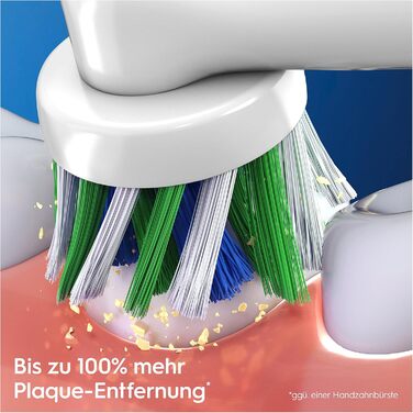 Щітки Oral-B CrossAction для електричної зубної щітки, 10 шт. , комплексне чищення порожнини рота зі щетиною CleanMaximiser, Насадка для зубних щіток Oral-B Щітки 10 шт. одинарні