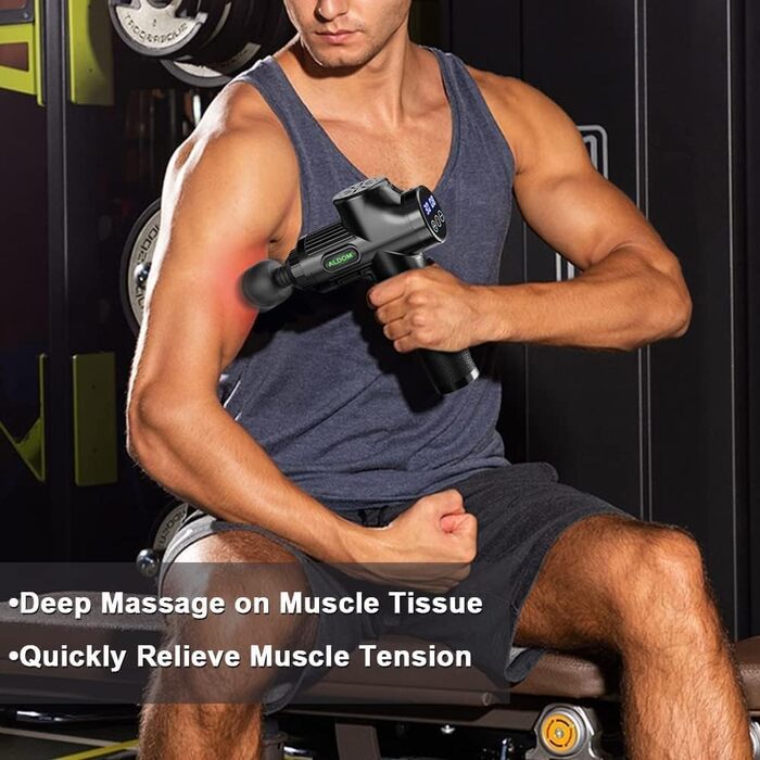 Масажний пістолет, масажер ALDOM Massage Gun, масажний пістолет для мязів із 30 швидкостями до 4800 обертів за хвилину та 8 масажними головками, електричні ручні масажери Подарунки для чоловіків і жінок