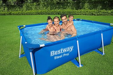 Каркасний басейн Bestway Steel Pro без насоса 259 х 170 х 61 см, синій, квадратний