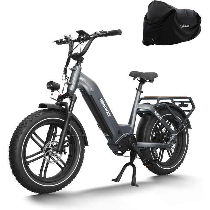 Електричний вантажний велосипед Himiway Big Dog Ebike з двигуном потужністю 250 Вт і обертовим моментом 86 Нм, з 20-дюймовим E Bike з акумулятором 48 В 20 Ач 960 Вт, електричний велосипед для поїздок на роботу та гірських велосипедів з гідравлічними диско