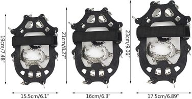 Зчеплення для льоду/снігу, 32 шипи, туристичні черевики та взуття, тягові шипи, нержавіюча сталь, ковзання, зима, захват для льоду, простий у використанні XL