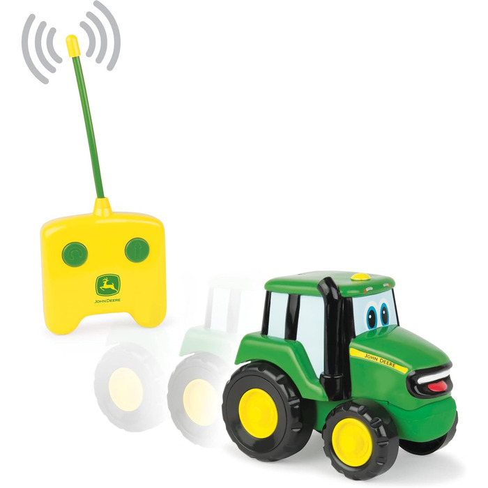 Іграшковий трактор John Deere 'Johnny Tractor зеленого кольору, дитячий трактор на дистанційному управлінні з пластику, від 18 місяців, для гри та колекціонування, дитячі машинки, для приміщення та вулиці, іграшка для хлопчиків Трактор на дистанційному уп