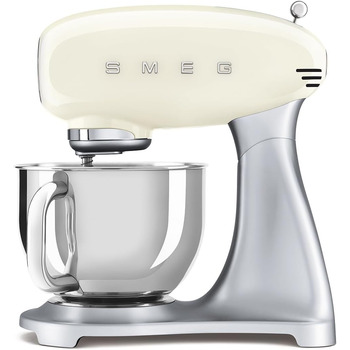 Кухонний комбайн Smeg SMF02SVUK/PBUK/PGEU SMF02CREU 4,8 л Крем, 18/10 Сталь, 4,8 літра, Білий