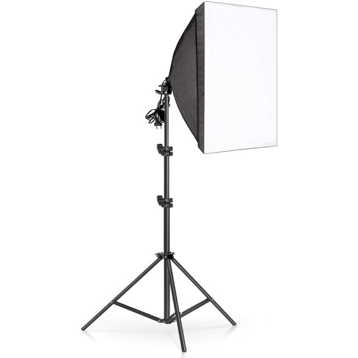 Набір фотостудії Softbox, набір фотостудії Abeatstudio 25 Вт LED Softbox, фотосвітло 50x70 см з лампочкою та штативом 5500K, фотолампа для портретної зйомки, потокової передачі ігор, відеозйомки