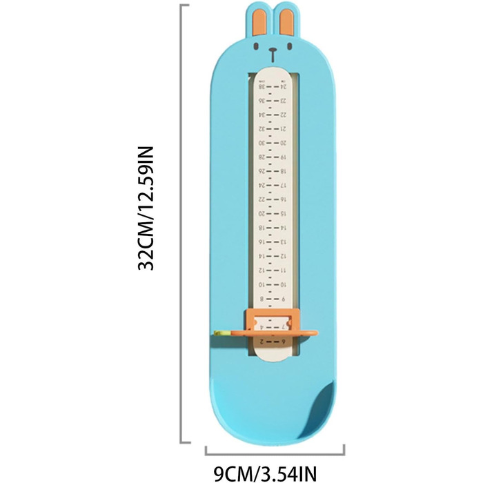 Датчик для ніг для дітей вдома, складний точний портативний датчик для розміру ніг, взуття, датчик для дітей, малюків і малюків