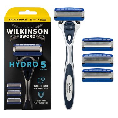 И *** Бритва для захисту шкіри WILKINSON Hydro 5 з наповнювачами 4 заправки 1 бритва *** Швидка та дбайлива доставка додому ***, 2 шт.