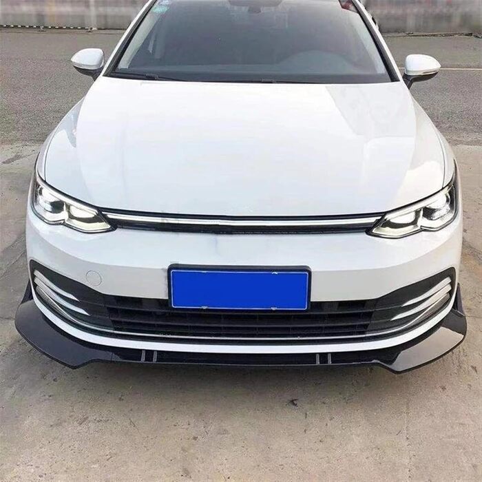 Спойлер для VW For Golf 8 MK8 PRO 2020 2021 Передній фартух Губний розгалужувач Спойлер Дифузор Захист Обшивка Комплект розгалужувачів кузова Спойлер Губа (блискучий чорний)