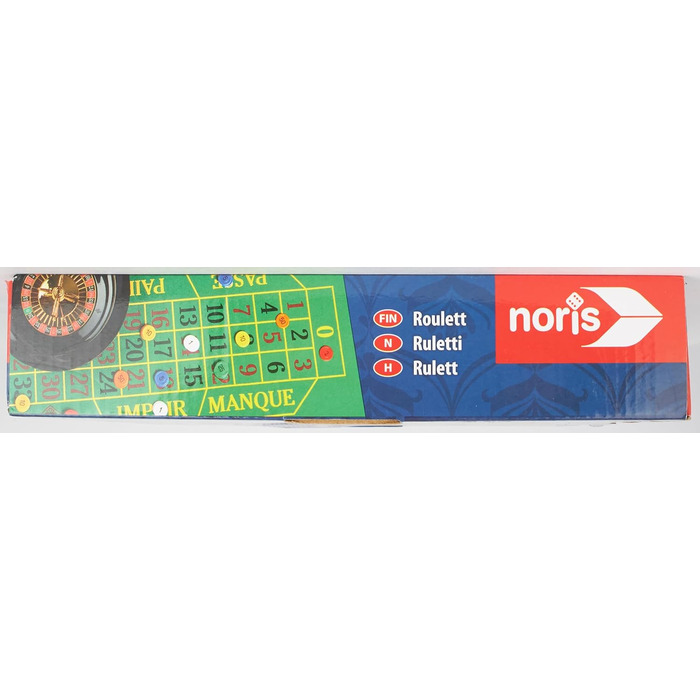 Рулетка Noris 606102025 Deluxe Set Roulette - з 2 сталевими кульками, 60 фішками та іншими аксесуарами для справжнього відчуття казино, віком від 8 років і старше