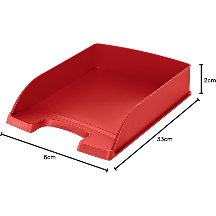 Лоток для листів Leitz стандартний A4, упаковка з 5 шт. , серія Plus, 52270095 (світло-червоний, )